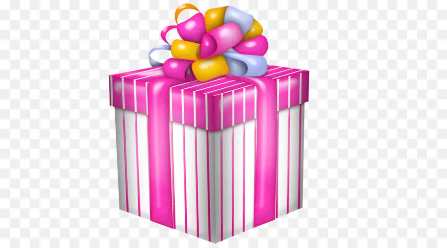 Caja De Regalo Rosa，Cinta PNG