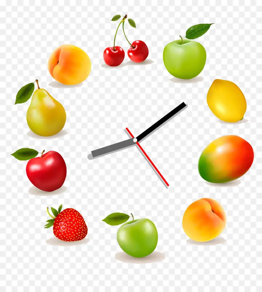 Reloj De Frutas，Frutas PNG