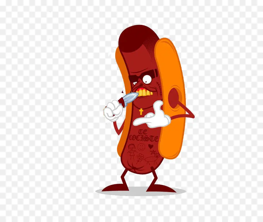 Personaje De Perrito Caliente，Alimento PNG