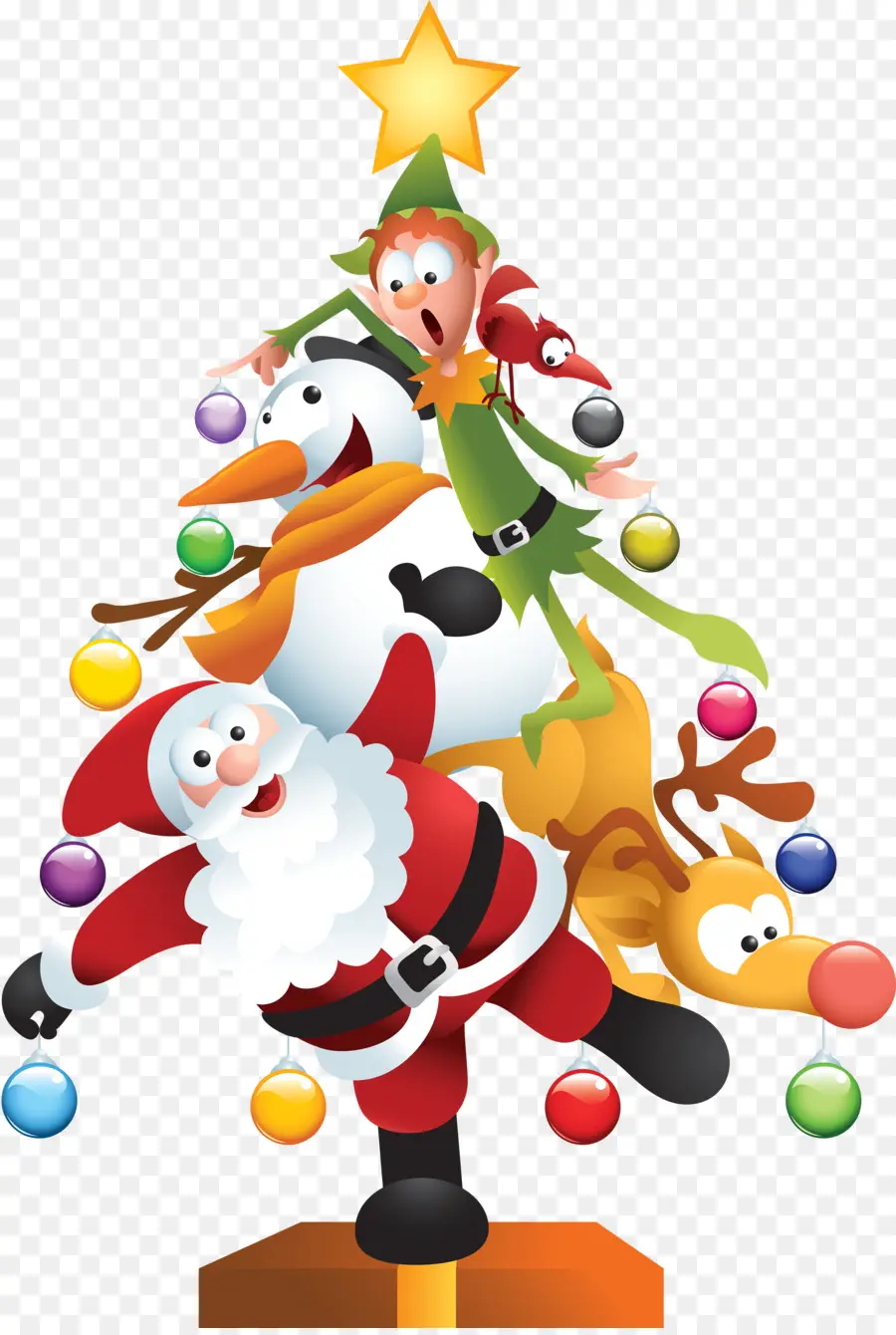 Personajes Navideños，Papá Noel PNG