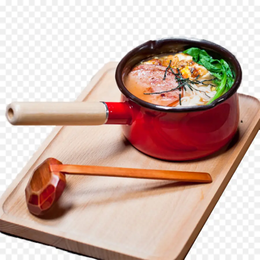 Olla De Sopa，Cuchara De Madera PNG