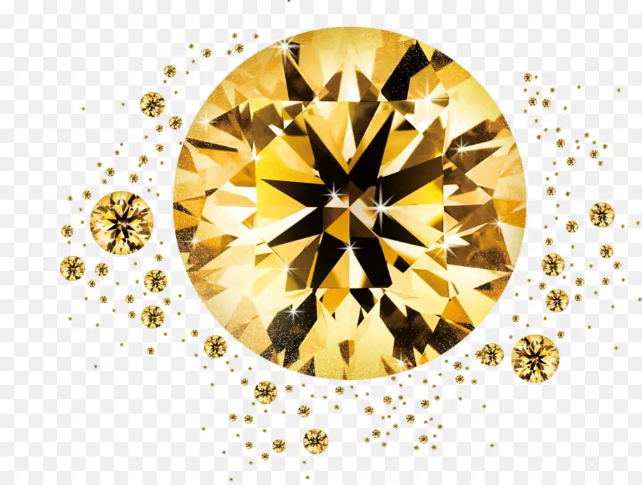 Diamante Amarillo，Joyas PNG