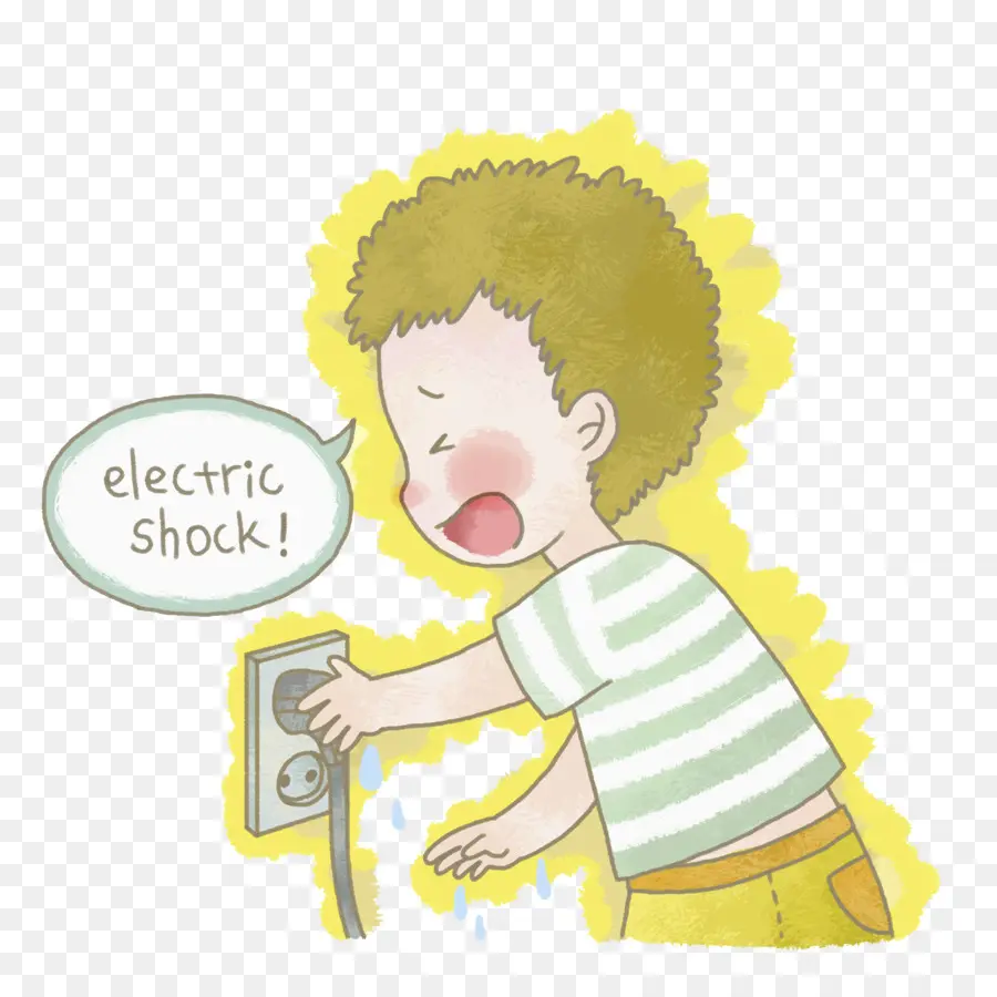 Niño Recibe Una Descarga Eléctrica，Advertencia PNG