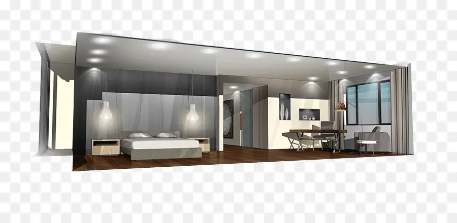 Dormitorio Moderno，Muebles PNG