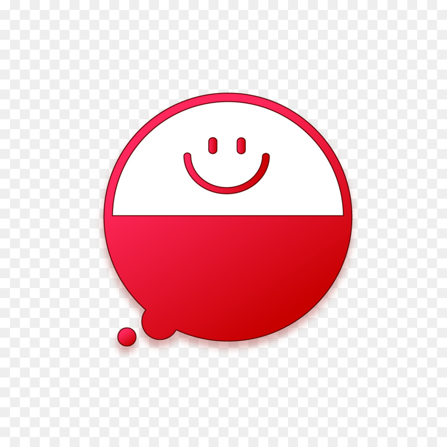 Cara Sonriente，Rojo PNG