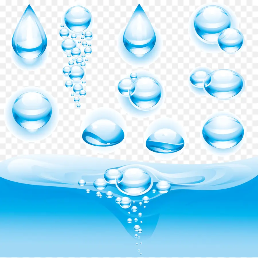 Gotas De Agua，Burbujas PNG