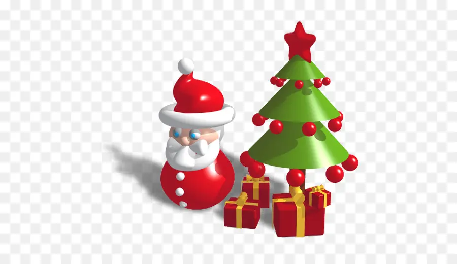 Papá Noel Y árbol De Navidad，Papá Noel PNG