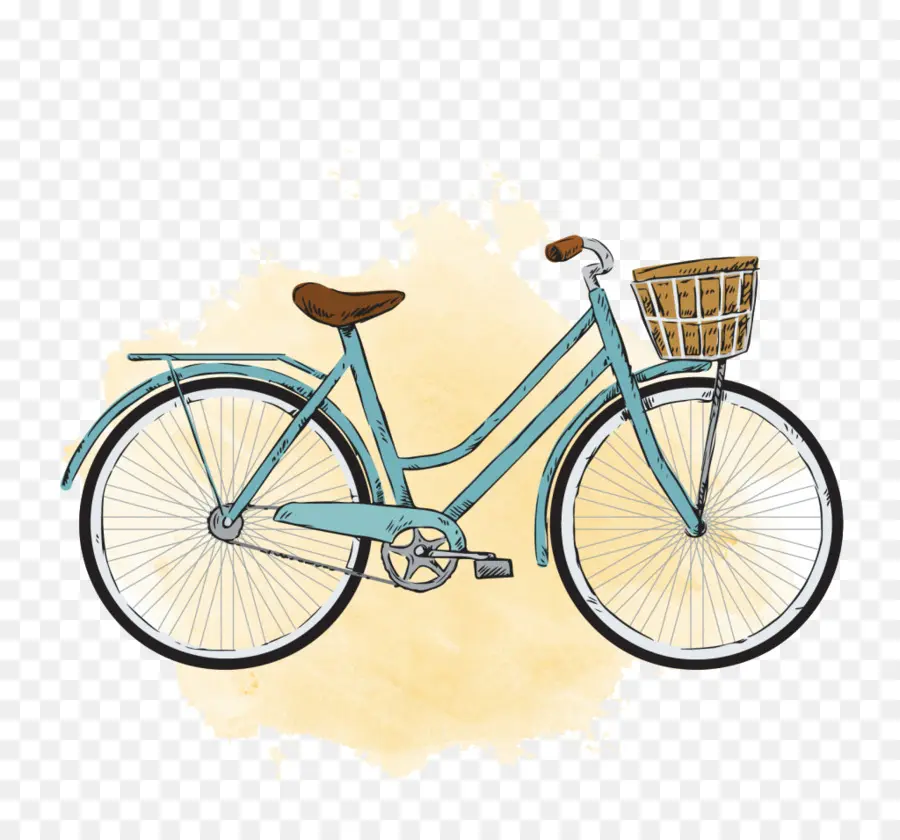 Bicicleta，Pintura A La Acuarela PNG