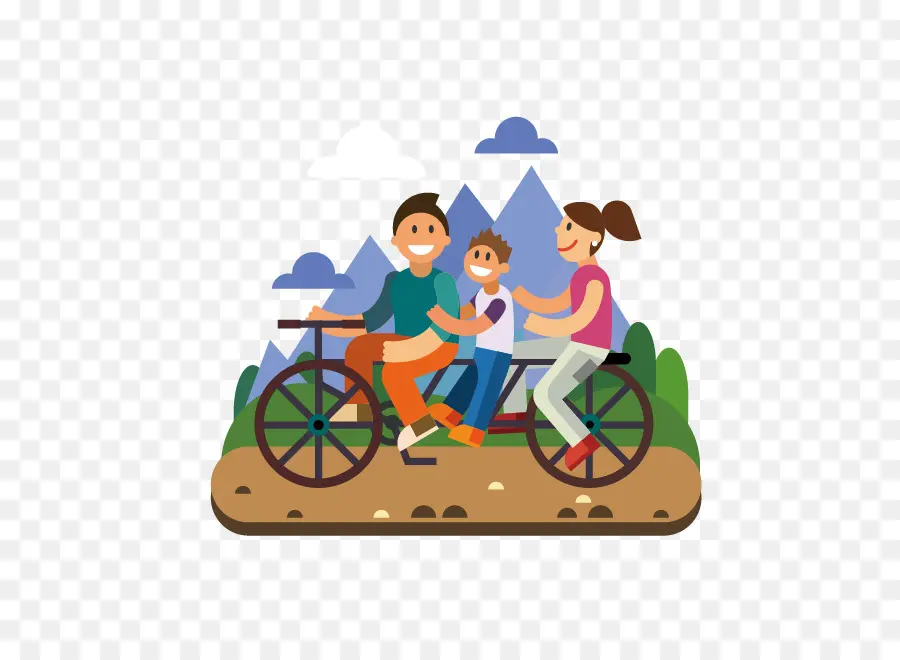 Familia En Bicicleta，Ciclismo PNG