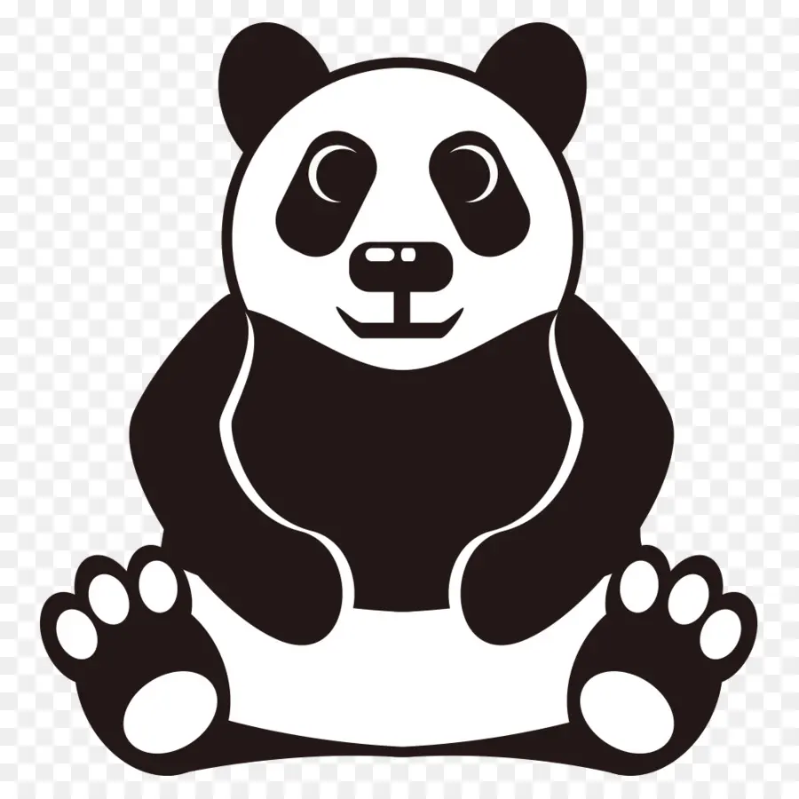 Panda，En Blanco Y Negro PNG