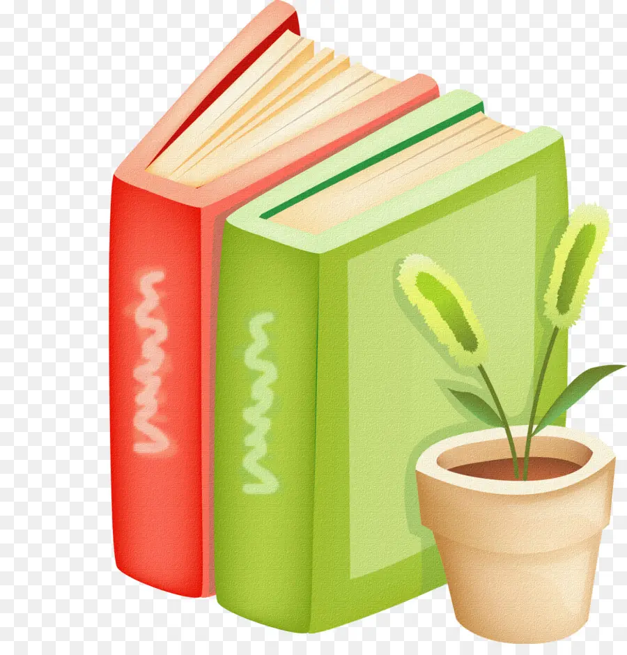 Libros Y Planta，Lectura PNG