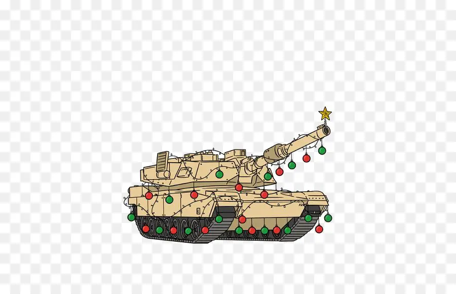 Tanque Con Luces Navideñas，Tanque PNG