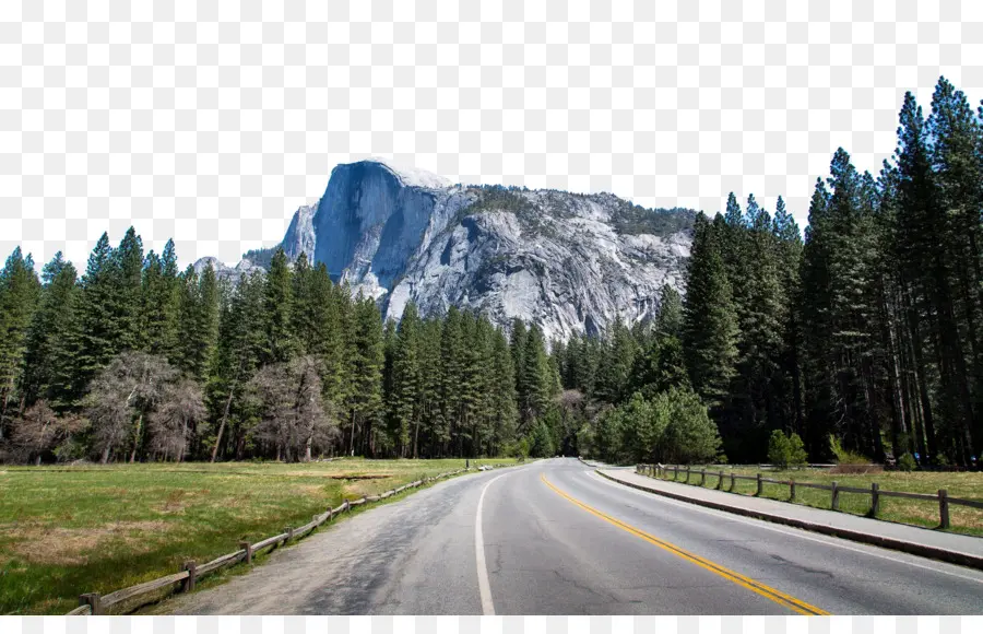 El Valle De Yosemite，La Mitad De La Cúpula PNG