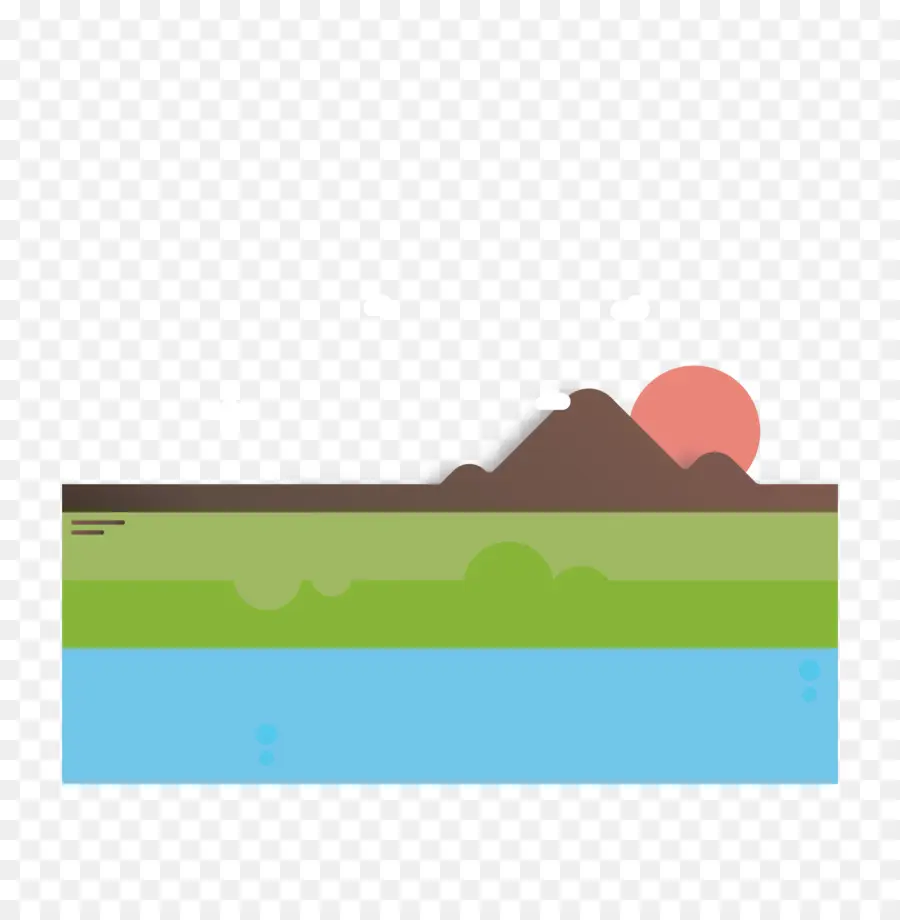 Paisaje De Montaña，Atardecer PNG