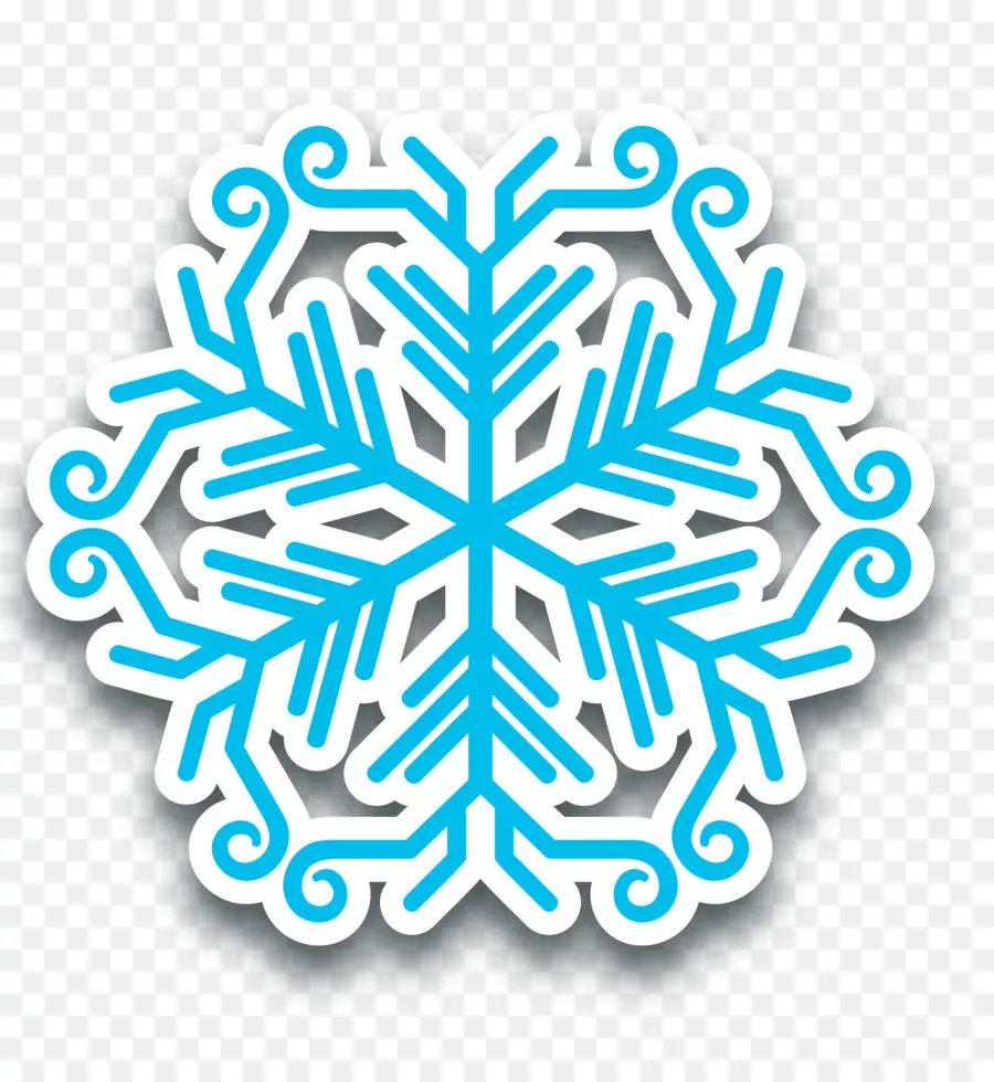 Copo De Nieve，Azul PNG