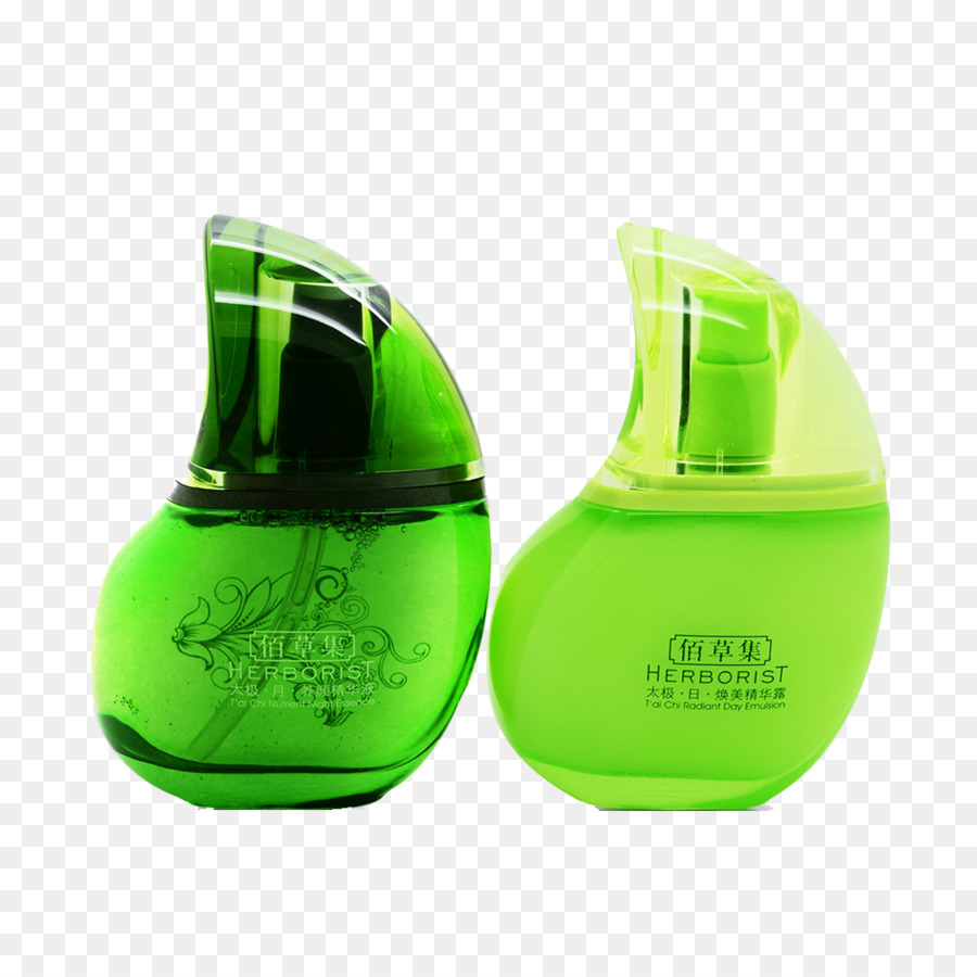 Botellas Verdes，Productos Cosméticos PNG