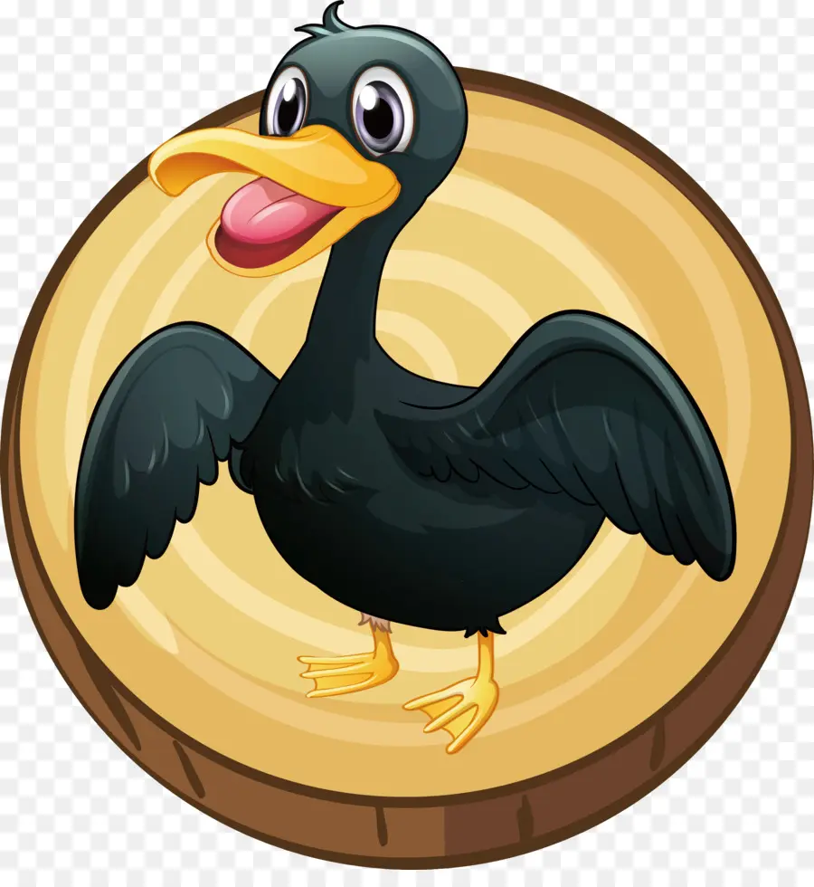 Pato Negro，Dibujos Animados PNG