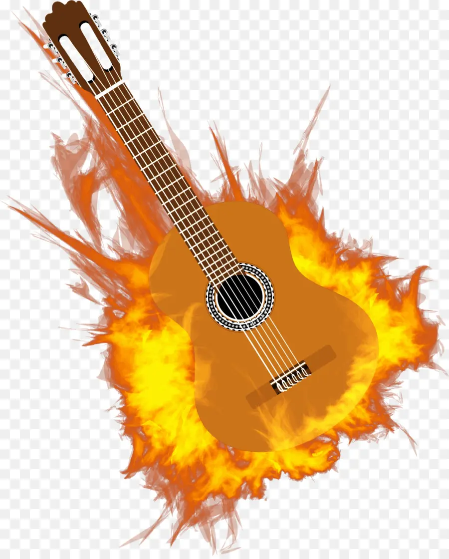 Guitarra En Llamas，Llamas PNG