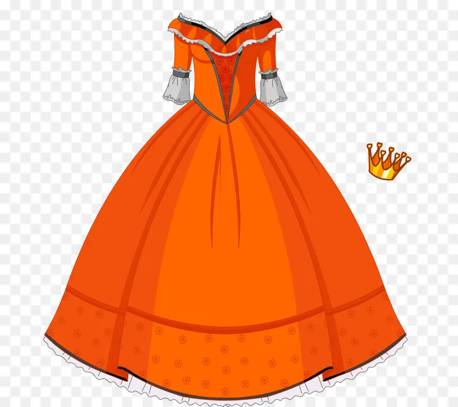 Vestido Naranja，Vestido PNG