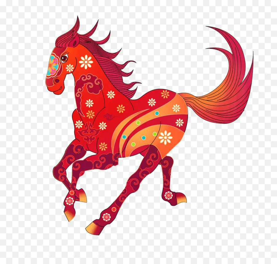 Caballo Rojo，Chino PNG