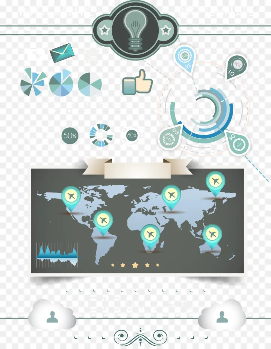Elementos Infográficos，Gráficos PNG