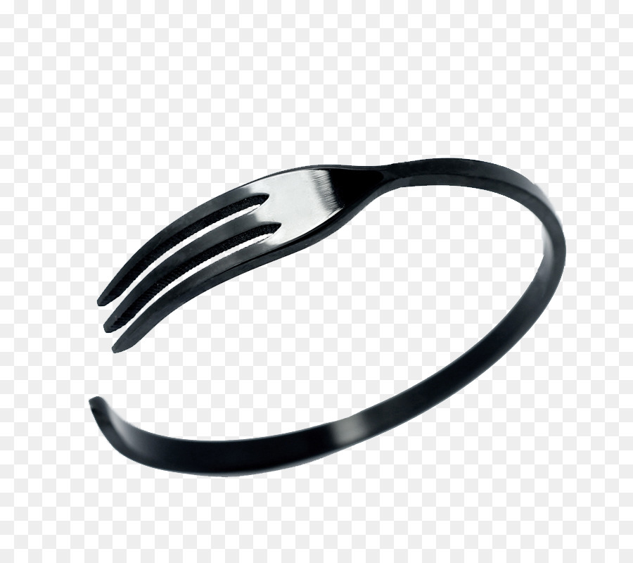 Pulsera Tenedor，Negro PNG