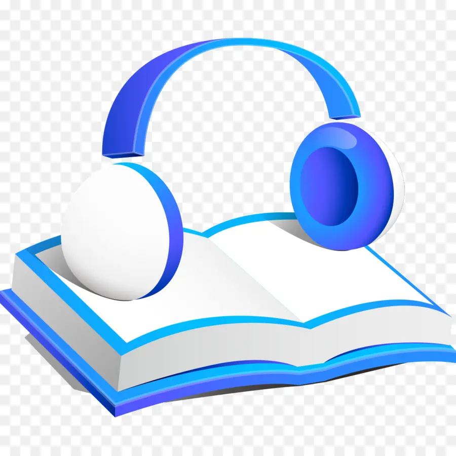 Auriculares Y Libro，Audio PNG