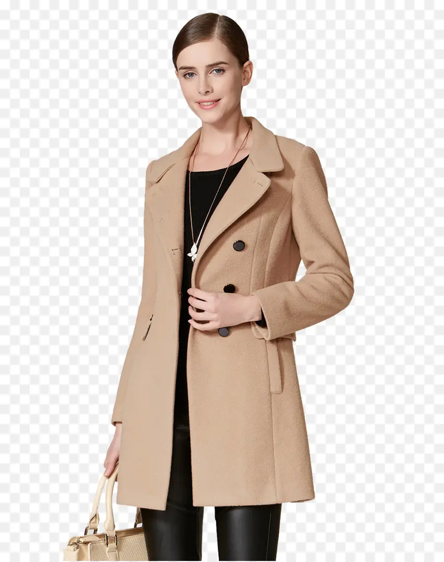 Abrigo Beige，Chaqueta PNG