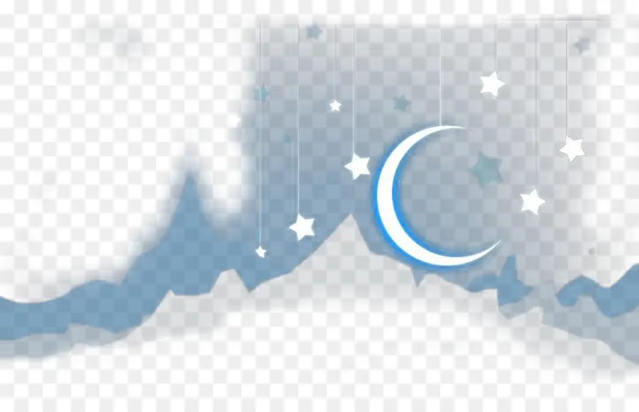 Luna Creciente Y Estrellas，Luna PNG