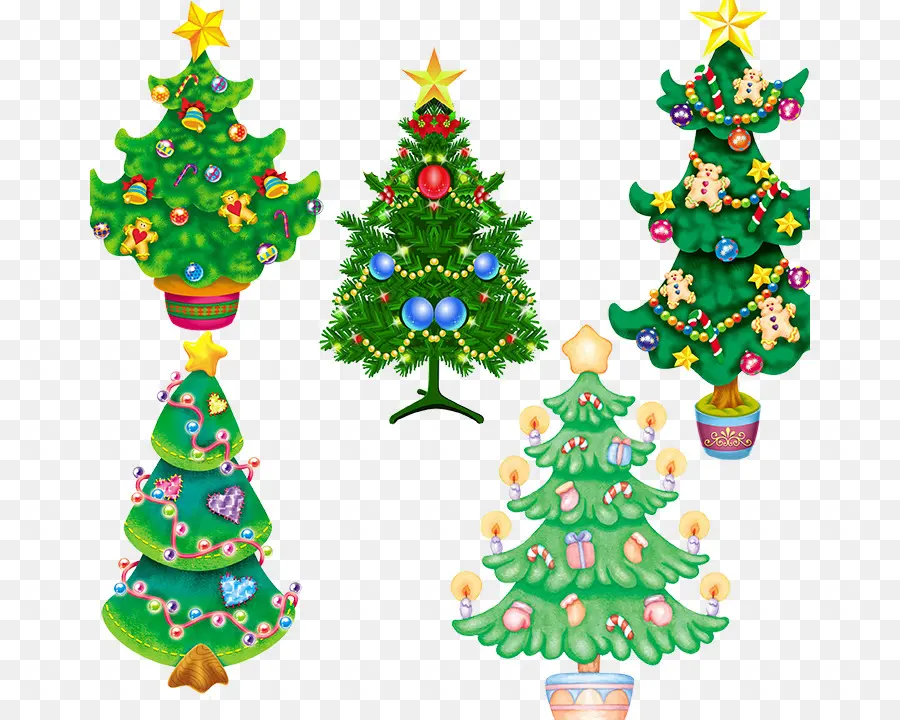 Arboles De Navidad，Decoraciones PNG