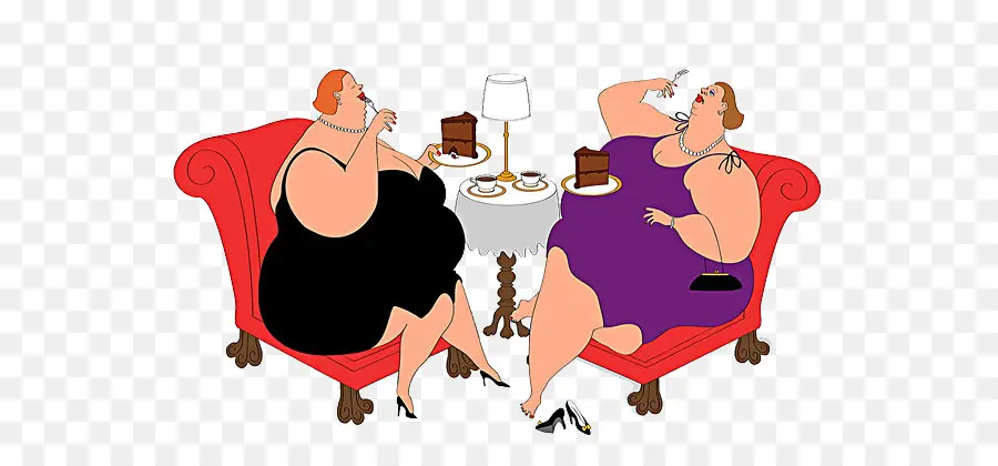 Dos Mujeres Comiendo Pastel，Pastel PNG