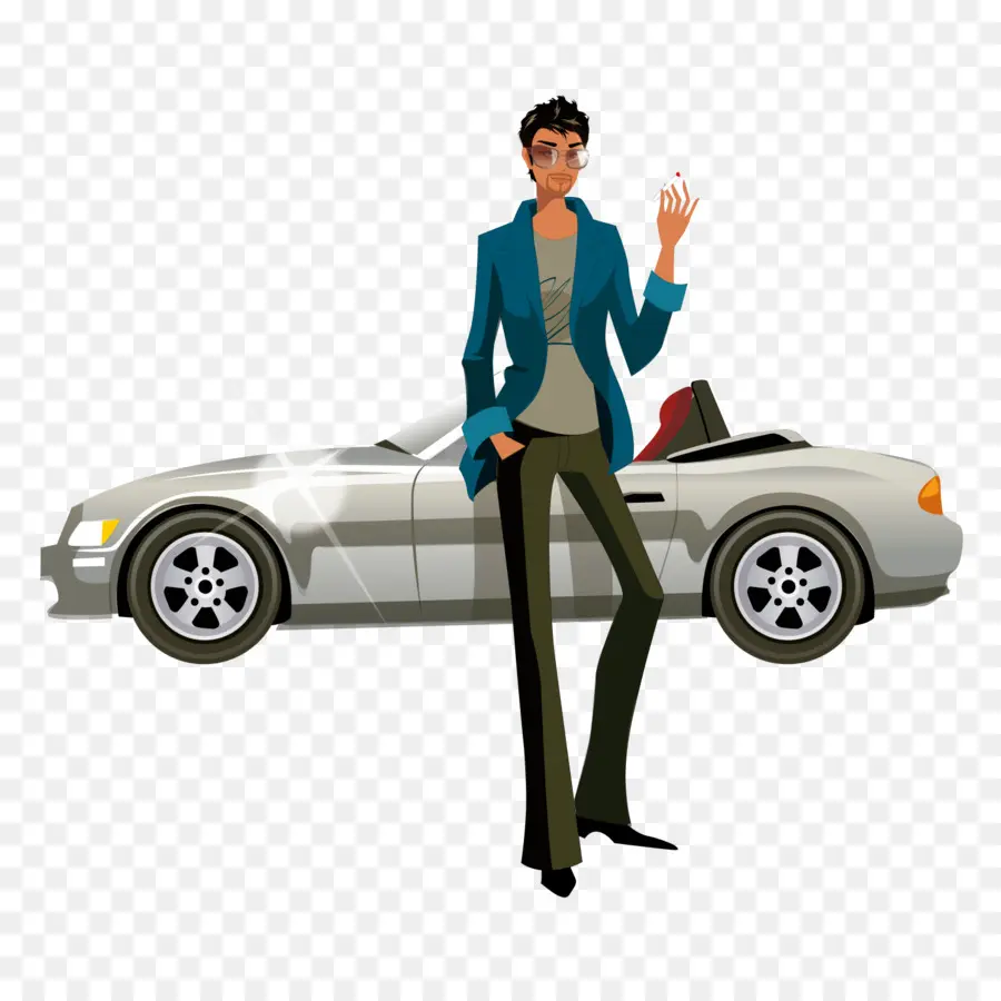 Persona Con Coche，Auto PNG