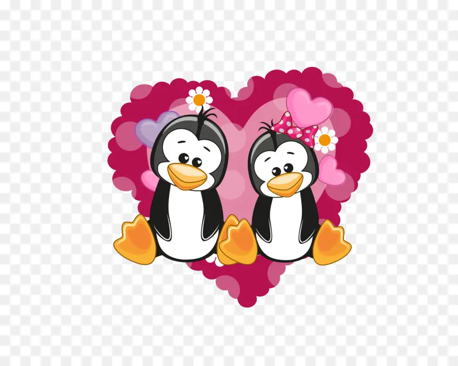 Pingüinos Con Corazones，Copas PNG