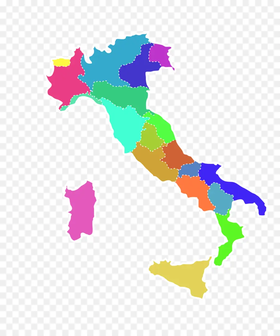 Mapa Colorido De Italia，Italia PNG