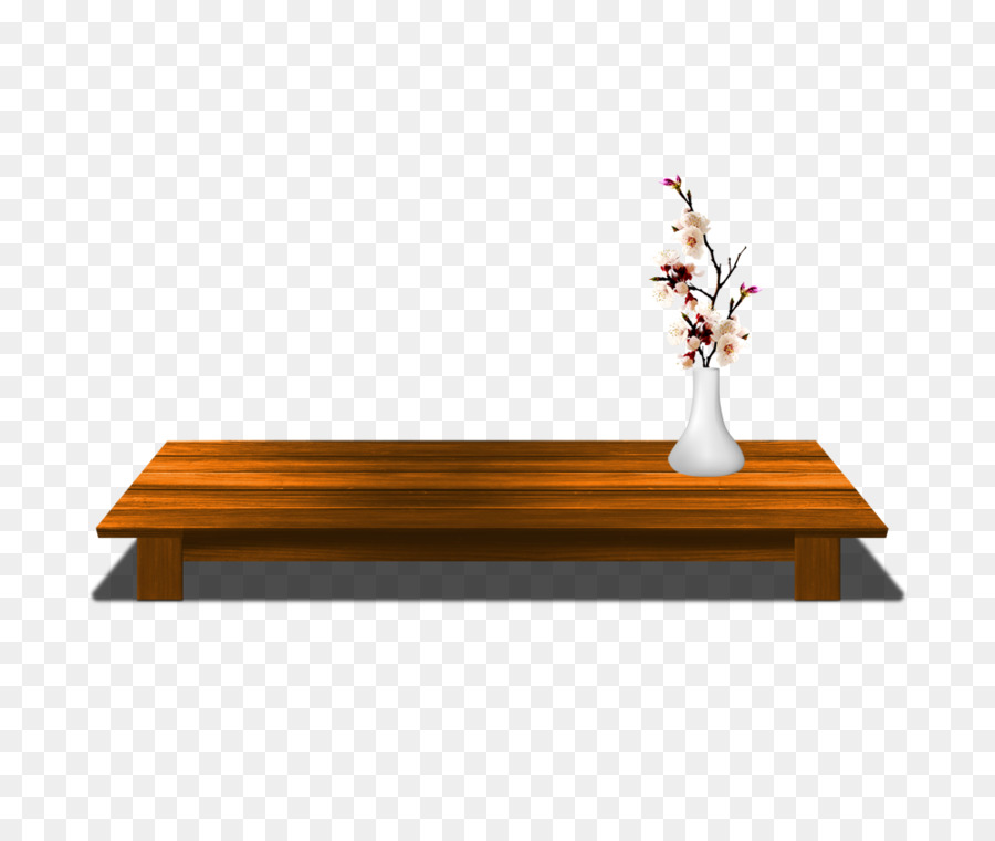 Mesa De Madera，Florero PNG