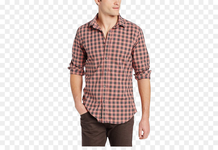 Hombre Con Camisa A Cuadros，Moda PNG