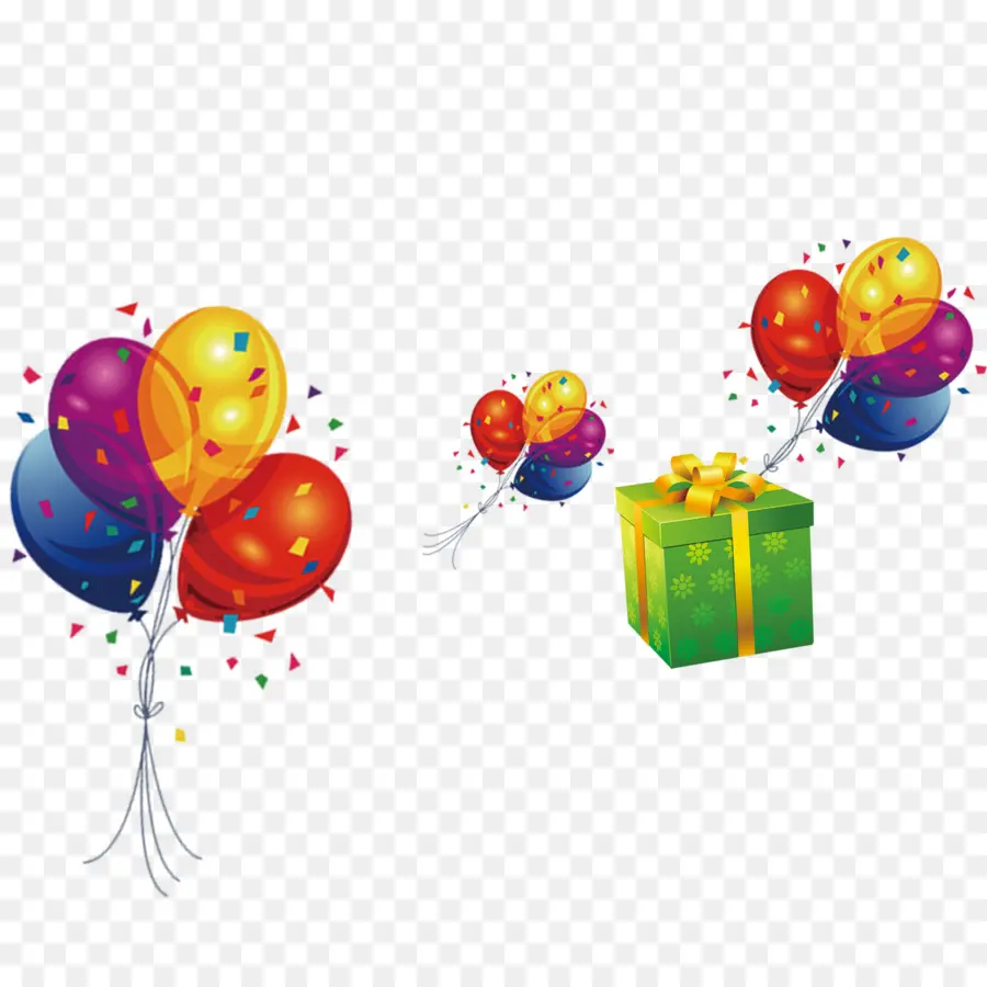 Cajas De Regalo Y Globos，Presenta PNG