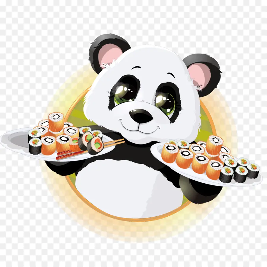 Sushi，El Panda Gigante PNG