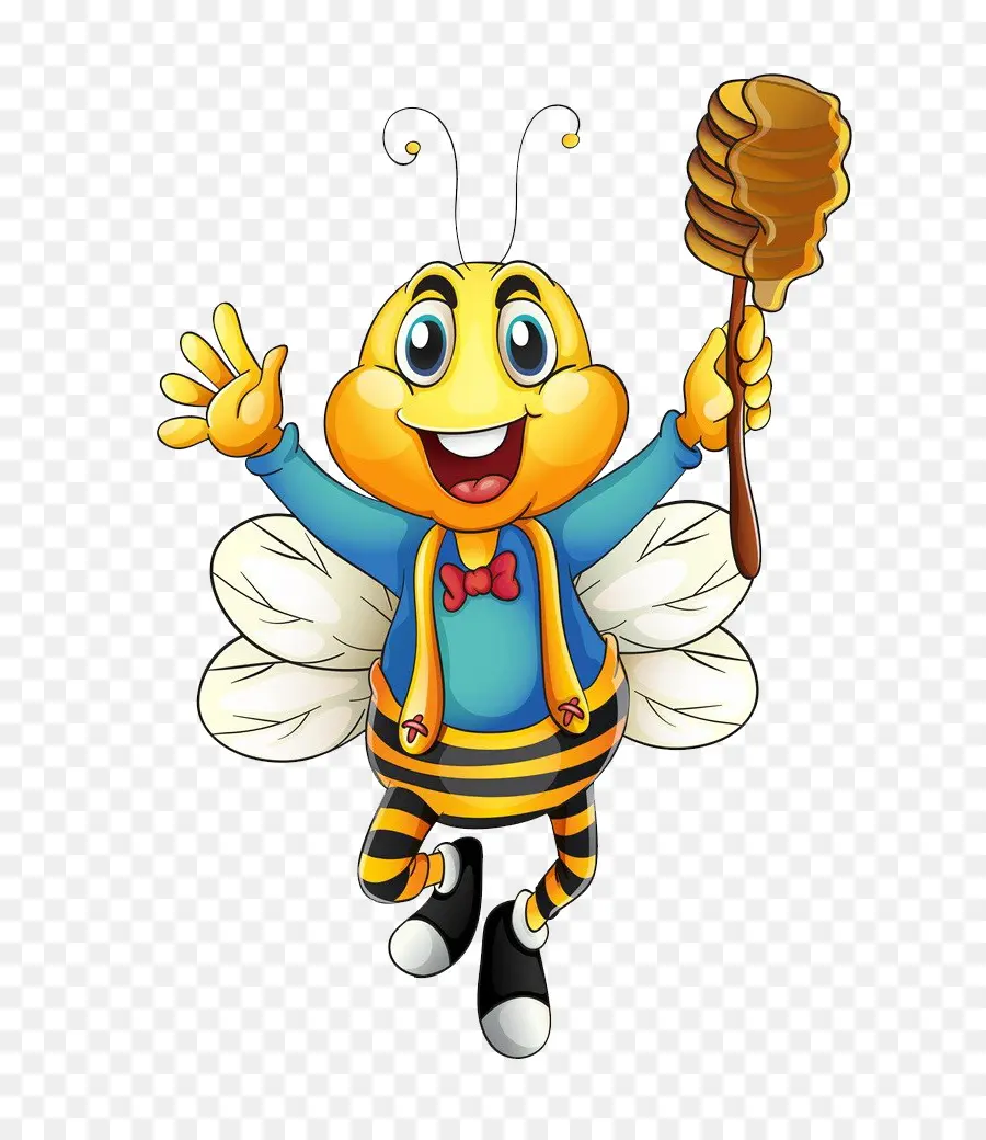 Abeja De Dibujos Animados，Miel PNG