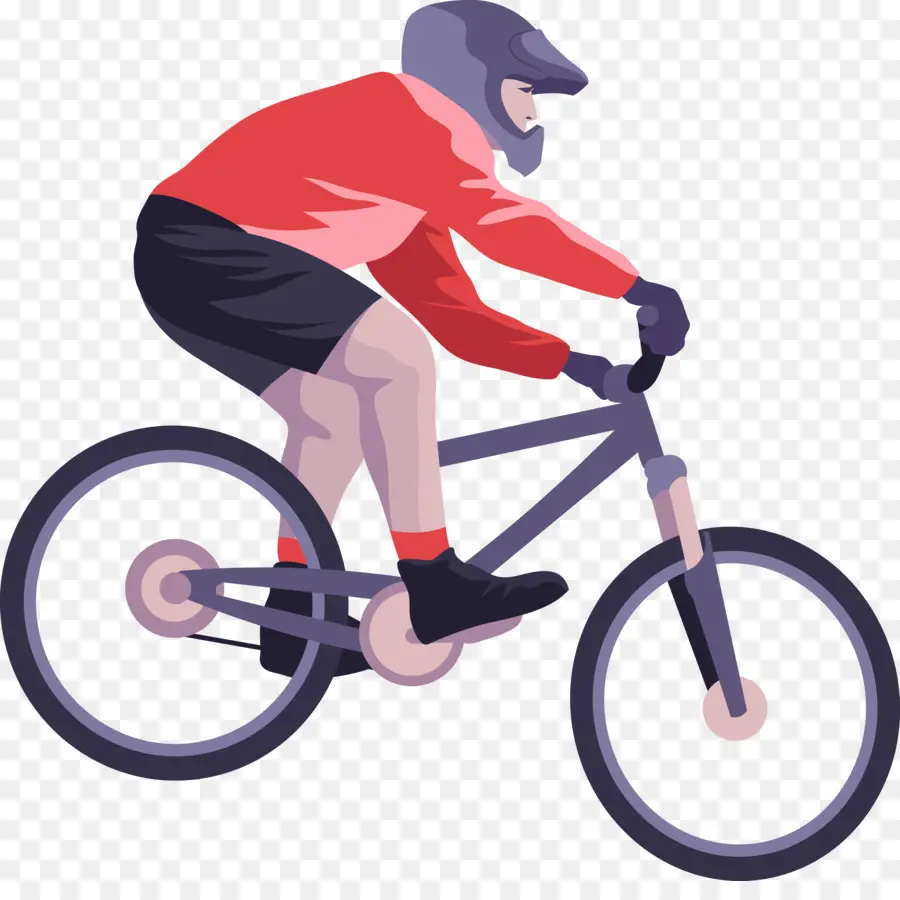 Ciclista Con Mochila，Bicicleta PNG