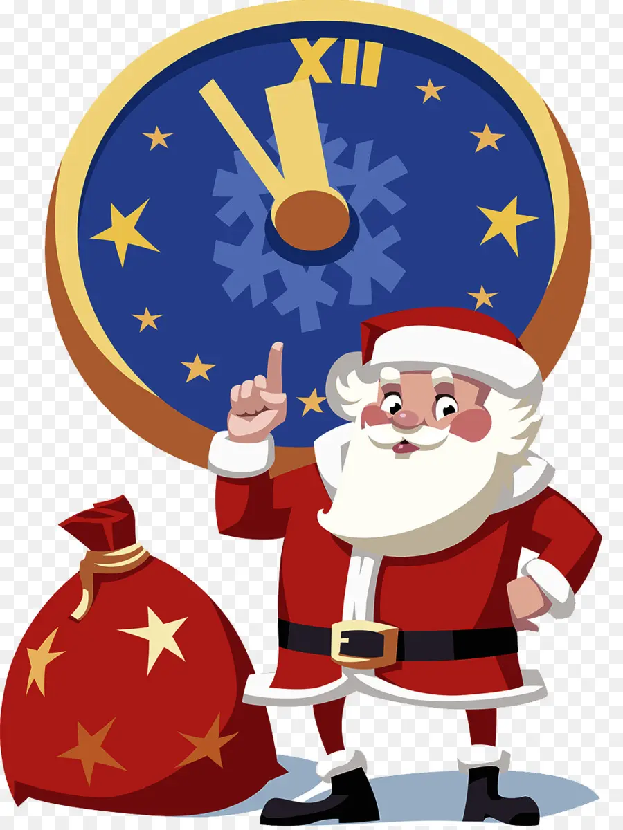 Papá Noel，Reloj PNG