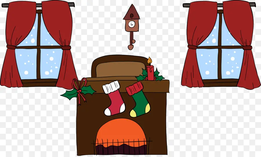 Chimenea De Navidad，Medias PNG