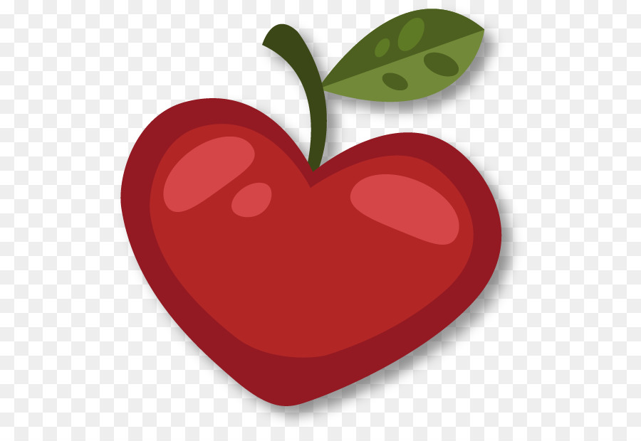 Manzana En Forma De Corazón，Rojo PNG