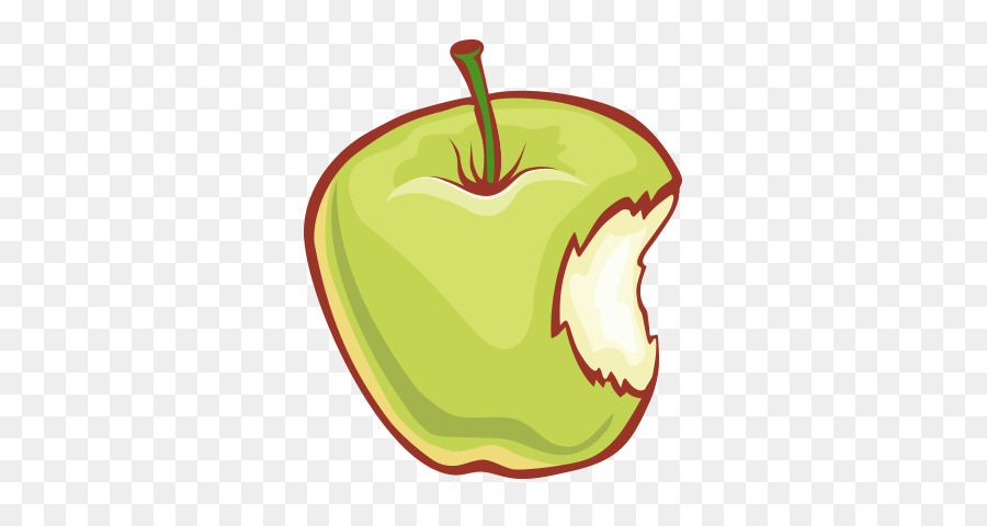 Media Manzana Verde，Saludable PNG