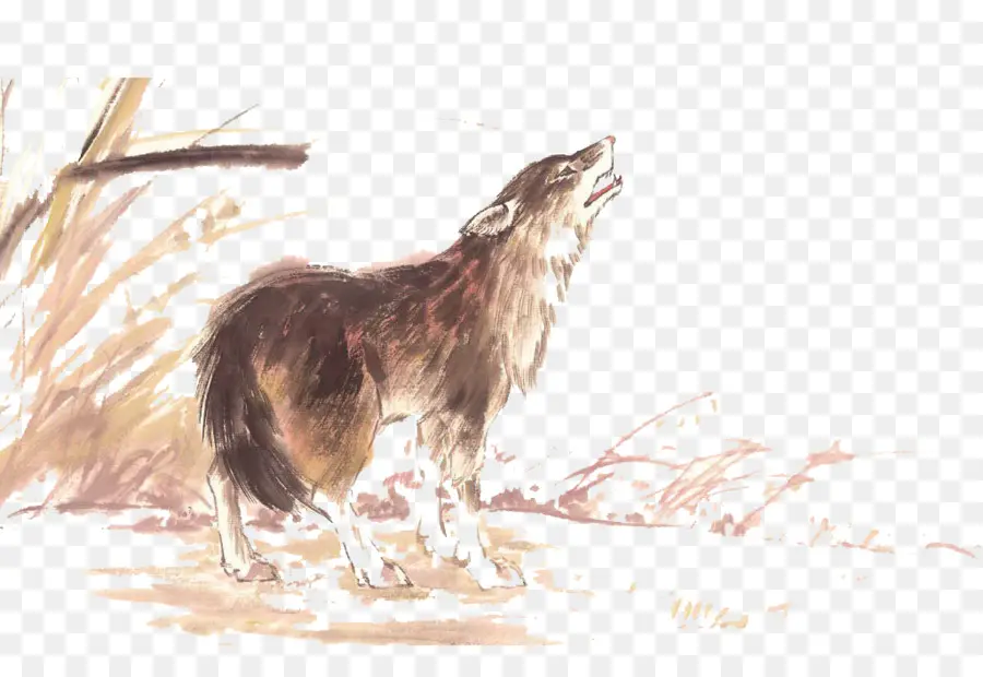 Perro，Pintura De Lavado De Tinta PNG