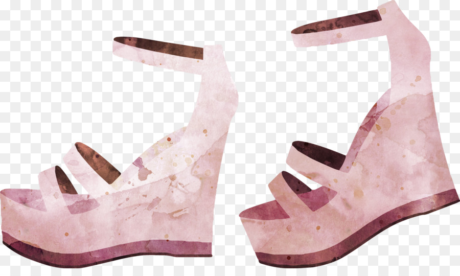 Sandalias De Cuña，Zapatos PNG