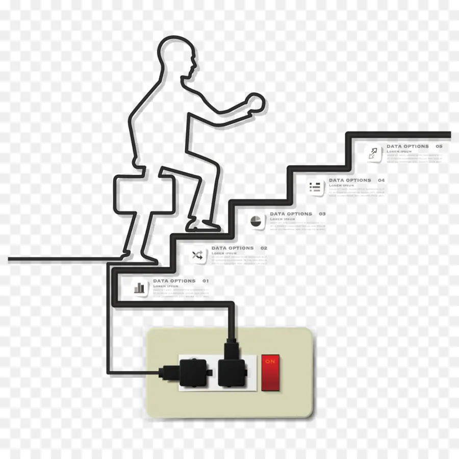 Empresario Subiendo Escaleras，Maletín PNG