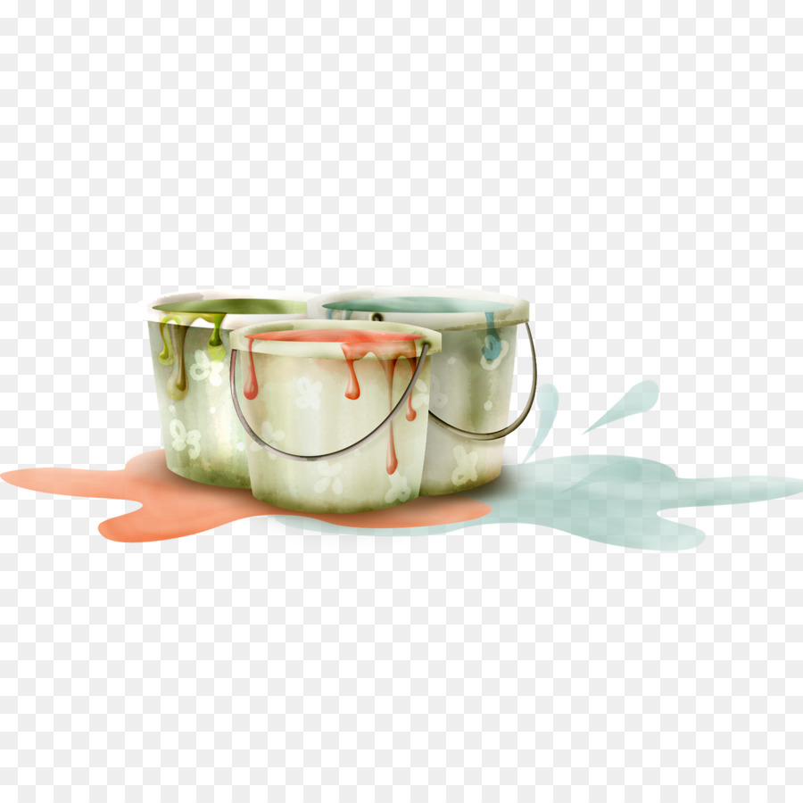 Cubos De Pintura，Pintura Derramada PNG