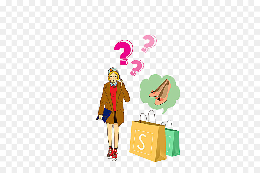 Mujer De Compras，Bolsas PNG