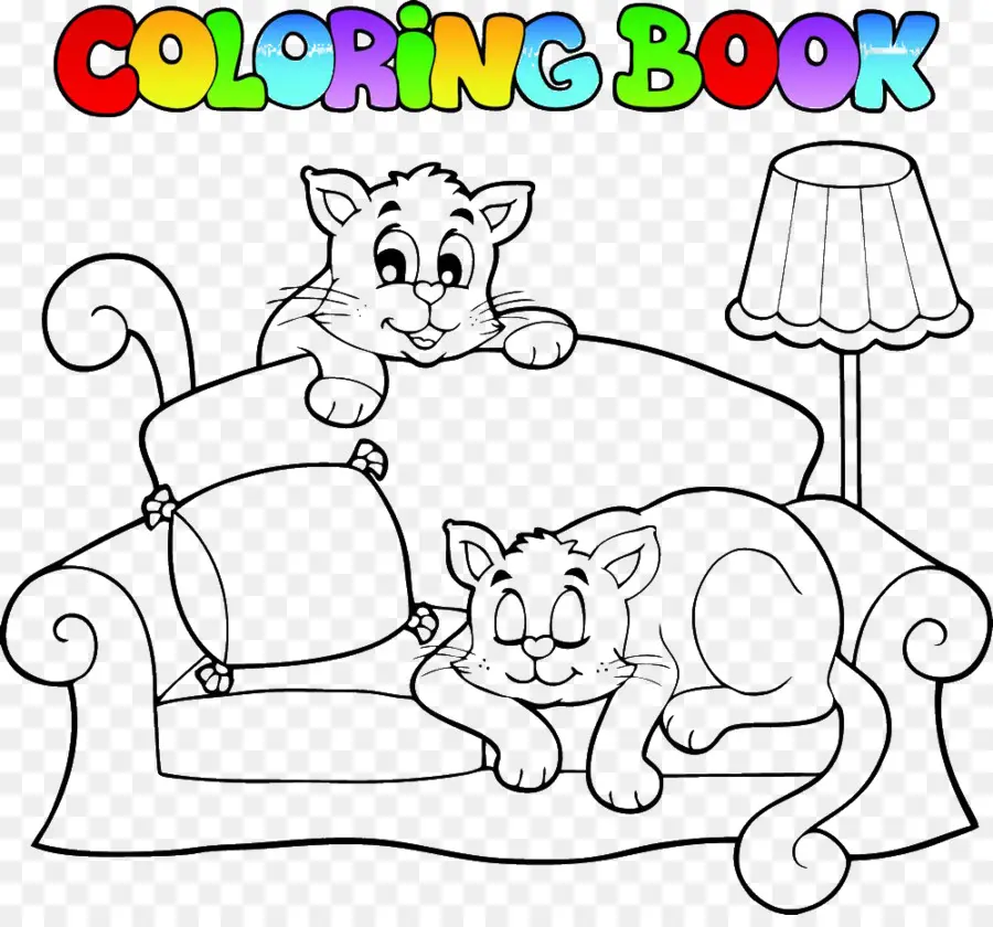 Gatos，Libro Para Colorear PNG